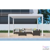 Kép 1/3 - Iris MP-103WH bioklimatikus, elektromos mozgatású, LED világítású, fehér 3x4 m pergola