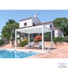 Kép 2/3 - Iris MP-103WH bioklimatikus, elektromos mozgatású, LED világítású, fehér 3x4 m pergola