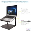 Kép 1/8 - Kensington K52783WW SmartFit Riser állítható magasságú fekete notebook állvány