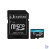 Kép 1/3 - Kingston 128GB SD micro Canvas Go! Plus (SDXC Class 10 UHS-I U3) (SDCG3/128GB) memóriakártya adapterrel