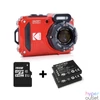 Kép 1/2 - Kodak Pixpro WPZ2 vízálló/porálló/ütésálló digitális piros fényképezőgép + 16Gb microSd + akkumulátor