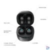 Kép 7/9 - LAMAX Dots2 Touch TWS bluetooth fekete fülhallgató