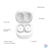 Kép 9/9 - LAMAX Dots2 Touch TWS bluetooth fehér fülhallgató