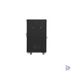 Kép 4/5 - Lanberg FF01-6622-12B 19" 22U SZÉL:600mm MÉLY:600mm MAG:1159mm lapraszerelt üvegajtós fekete rack szekrény