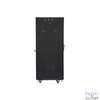 Kép 4/5 - Lanberg FF01-6627-12BL 19" 27U SZÉL:600mm MÉLY:600mm MAG:1431mm lapraszerelt LCD üvegajtós fekete rack szekrény