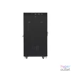 Kép 1/5 - Lanberg FF01-8027-12BL 19" 27U SZÉL:800mm MÉLY:1000mm MAG:1431mm lapraszerelt LCD üvegajtós fekete rack szekrény
