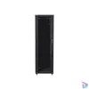 Kép 1/4 - Lanberg FF01-6042-12B 19" 42U SZÉL:600mm MÉLY:1000mm MAG:2047mm lapraszerelt üvegajtós fekete rack szekrény