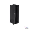 Kép 3/4 - Lanberg FF01-6042-12B 19" 42U SZÉL:600mm MÉLY:1000mm MAG:2047mm lapraszerelt üvegajtós fekete rack szekrény