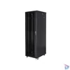Kép 4/4 - Lanberg FF01-6042-12B 19" 42U SZÉL:600mm MÉLY:1000mm MAG:2047mm lapraszerelt üvegajtós fekete rack szekrény