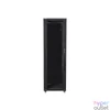 Kép 2/5 - Lanberg FF01-8042-12B 19" 42U SZÉL:800mm MÉLY:1000mm MAG:2047mm lapraszerelt üvegajtós fekete rack szekrény