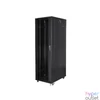 Kép 4/5 - Lanberg FF01-8042-12B 19" 42U SZÉL:800mm MÉLY:1000mm MAG:2047mm lapraszerelt üvegajtós fekete rack szekrény