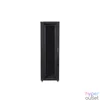 Kép 2/5 - Lanberg FF01-8242-12B 19" 42U SZÉL:800mm MÉLY:1200mm MAG:2047mm lapraszerelt üvegajtós fekete rack szekrény