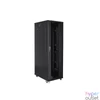 Kép 4/5 - Lanberg FF01-8242-12B 19" 42U SZÉL:800mm MÉLY:1200mm MAG:2047mm lapraszerelt üvegajtós fekete rack szekrény