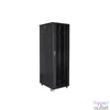Kép 2/5 - Lanberg FF01-8842-12B 19" 42U SZÉL:800mm MÉLY:800mm MAG:2047mm lapraszerelt üvegajtós fekete rack szekrény