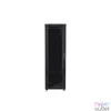 Kép 3/5 - Lanberg FF01-8842-12B 19" 42U SZÉL:800mm MÉLY:800mm MAG:2047mm lapraszerelt üvegajtós fekete rack szekrény