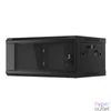 Kép 5/15 - Lanberg WF01-6404-10B 19" 4U SZÉL:600mm MÉLY:450mm MAG:290mm lapraszerelt üvegajtós fekete fali rack szekrény