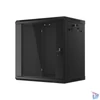 Kép 10/15 - Lanberg WF01-6412-10B 19" 12U SZÉL:600mm MÉLY:450mm MAG:640mm lapraszerelt üvegajtós fekete fali rack szekrény