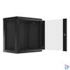 Kép 11/15 - Lanberg WF01-6412-10B 19" 12U SZÉL:600mm MÉLY:450mm MAG:640mm lapraszerelt üvegajtós fekete fali rack szekrény