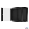 Kép 12/15 - Lanberg WF01-6412-10B 19" 12U SZÉL:600mm MÉLY:450mm MAG:640mm lapraszerelt üvegajtós fekete fali rack szekrény