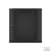Kép 9/15 - Lanberg WF01-6412-10B 19" 12U SZÉL:600mm MÉLY:450mm MAG:640mm lapraszerelt üvegajtós fekete fali rack szekrény