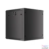 Kép 1/15 - Lanberg WF01-6612-10B 19" 12U SZÉL:600mm MÉLY:600mm MAG:640mm lapraszerelt üvegajtós fekete fali rack szekrény