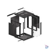 Kép 13/15 - Lanberg WF01-6612-10B 19" 12U SZÉL:600mm MÉLY:600mm MAG:640mm lapraszerelt üvegajtós fekete fali rack szekrény