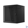 Kép 15/15 - Lanberg WF01-6612-10B 19" 12U SZÉL:600mm MÉLY:600mm MAG:640mm lapraszerelt üvegajtós fekete fali rack szekrény