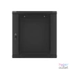 Kép 2/15 - Lanberg WF01-6612-10B 19" 12U SZÉL:600mm MÉLY:600mm MAG:640mm lapraszerelt üvegajtós fekete fali rack szekrény