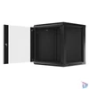 Kép 5/15 - Lanberg WF01-6612-10B 19" 12U SZÉL:600mm MÉLY:600mm MAG:640mm lapraszerelt üvegajtós fekete fali rack szekrény