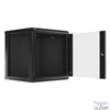 Kép 7/15 - Lanberg WF01-6612-10B 19" 12U SZÉL:600mm MÉLY:600mm MAG:640mm lapraszerelt üvegajtós fekete fali rack szekrény