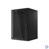 Kép 3/15 - Lanberg WF01-6618-10B 19" 18U SZÉL:600mm MÉLY:600mm MAG:907mm lapraszerelt üvegajtós fekete fali rack szekrény
