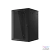 Kép 3/15 - Lanberg WF01-6618-10B 19" 18U SZÉL:600mm MÉLY:600mm MAG:907mm lapraszerelt üvegajtós fekete fali rack szekrény