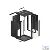 Kép 8/15 - Lanberg WF01-6618-10B 19" 18U SZÉL:600mm MÉLY:600mm MAG:907mm lapraszerelt üvegajtós fekete fali rack szekrény