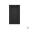 Kép 1/15 - Lanberg WF01-6622-10B 19" 22U SZÉL:600mm MÉLY:600mm MAG:1085mm lapraszerelt üvegajtós fekete fali rack szekrény