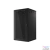 Kép 11/15 - Lanberg WF01-6622-10B 19" 22U SZÉL:600mm MÉLY:600mm MAG:1085mm lapraszerelt üvegajtós fekete fali rack szekrény