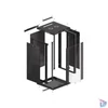 Kép 3/15 - Lanberg WF01-6622-10B 19" 22U SZÉL:600mm MÉLY:600mm MAG:1085mm lapraszerelt üvegajtós fekete fali rack szekrény
