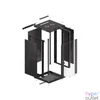 Kép 3/15 - Lanberg WF01-6622-10B 19" 22U SZÉL:600mm MÉLY:600mm MAG:1085mm lapraszerelt üvegajtós fekete fali rack szekrény
