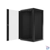 Kép 6/15 - Lanberg WF01-6622-10B 19" 22U SZÉL:600mm MÉLY:600mm MAG:1085mm lapraszerelt üvegajtós fekete fali rack szekrény