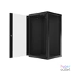 Kép 6/15 - Lanberg WF01-6622-10B 19" 22U SZÉL:600mm MÉLY:600mm MAG:1085mm lapraszerelt üvegajtós fekete fali rack szekrény