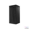 Kép 3/14 - Lanberg WF01-6627-10B 19" 27U SZÉL:600mm MÉLY:600mm MAG:1307mm lapraszerelt üvegajtós fekete fali rack szekrény