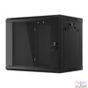 Kép 13/15 - Lanberg WF01-6409-10B 19" 9U SZÉL:600mm MÉLY:450mm MAG:512mm lapraszerelt üvegajtós fekete fali rack szekrény