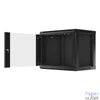 Kép 5/15 - Lanberg WF01-6409-10B 19" 9U SZÉL:600mm MÉLY:450mm MAG:512mm lapraszerelt üvegajtós fekete fali rack szekrény