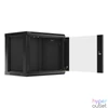 Kép 9/15 - Lanberg WF01-6409-10B 19" 9U SZÉL:600mm MÉLY:450mm MAG:512mm lapraszerelt üvegajtós fekete fali rack szekrény