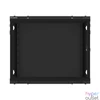 Kép 1/15 - Lanberg WF01-6609-10B 19" 9U SZÉL:600mm MÉLY:600mm MAG:512mm lapraszerelt üvegajtós fekete fali rack szekrény