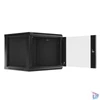 Kép 11/15 - Lanberg WF01-6609-10B 19" 9U SZÉL:600mm MÉLY:600mm MAG:512mm lapraszerelt üvegajtós fekete fali rack szekrény