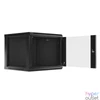 Kép 11/15 - Lanberg WF01-6609-10B 19" 9U SZÉL:600mm MÉLY:600mm MAG:512mm lapraszerelt üvegajtós fekete fali rack szekrény