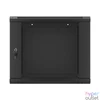 Kép 4/15 - Lanberg WF01-6609-10B 19" 9U SZÉL:600mm MÉLY:600mm MAG:512mm lapraszerelt üvegajtós fekete fali rack szekrény