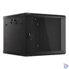 Kép 5/15 - Lanberg WF01-6609-10B 19" 9U SZÉL:600mm MÉLY:600mm MAG:512mm lapraszerelt üvegajtós fekete fali rack szekrény