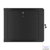 Kép 6/15 - Lanberg WF01-6609-10B 19" 9U SZÉL:600mm MÉLY:600mm MAG:512mm lapraszerelt üvegajtós fekete fali rack szekrény