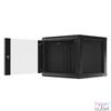 Kép 7/15 - Lanberg WF01-6609-10B 19" 9U SZÉL:600mm MÉLY:600mm MAG:512mm lapraszerelt üvegajtós fekete fali rack szekrény